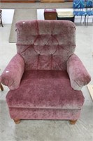 UPHOLSTERED ARM CHAIR HAS SEVERE WEAR