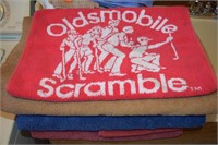 Olds Scramble golf towel & other towels lot