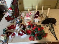 Lot of Christmas decorations including a clothes