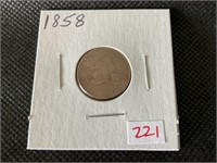 1858 flying Eagle cent