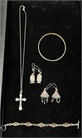 Jewelry Lot - .925, Necklace, Earrings, Bracelet +