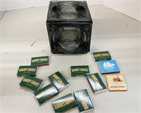 Vintage Matches w/ Cube Glass Decor