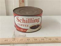 vtg Schilling coffee tin