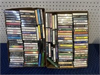 TWO BOXS OF MIX CASSETTE TAPES MIX LOT