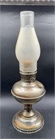 Antique Plume & Atwood Oil Lamp w/ Frosted Chimney