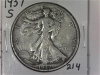 1937-S Walking Liberty Half Dollar