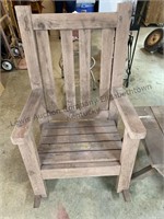 Outdoor rocking chair and side table