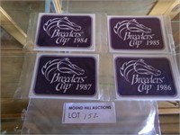 4 packs Breeders cup cards, 1984, 85, 86 & 87