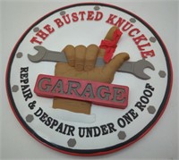 (R) Garage Sign  ( The Busted Knuckle). 12 inch.