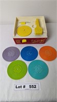 VINTAGE FISHER PRICE MUSIC BOX RECORD PLAYER WITH