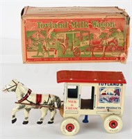 MARX TIN WINDUP TOYLAND MILK WAGON w/ BOX