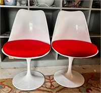 Mid Century Tulip Style Chairs Pair