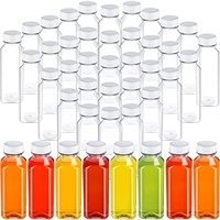 48 Pcs Plastic Juice Bottles with Caps