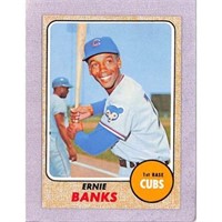 1968 Topps Ernie Banks Crease Free