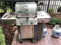 Weber GS4 propane grill with two tanks