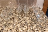 Etched crystal stemware