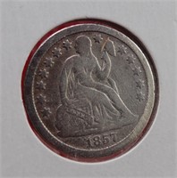 1857 Seated Liberty Dime