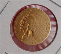 1913 - 2 1/2 Dollar Gold Piece