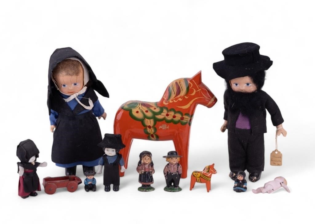 Amish Doll & Folk Art Horses