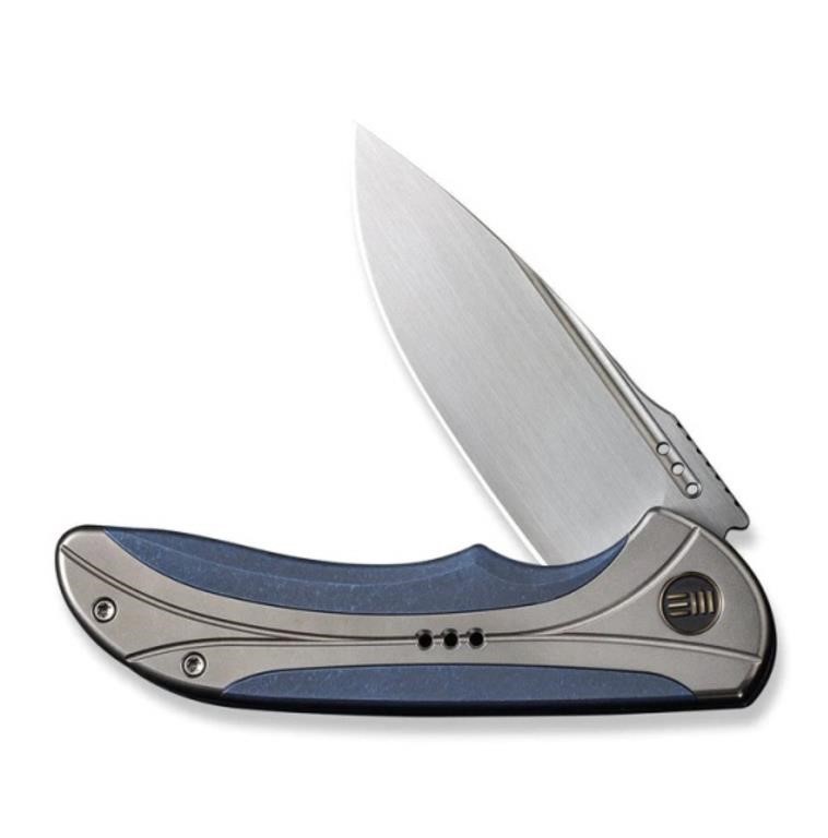 We Knife Blue Equivik Drop Point Flipper Knife