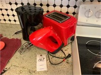 coffee maker, mixer, toaster