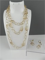 10K GOLD NECKLACE W/EARRINGS