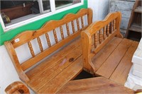 (3) PINE WOOD BENCHES