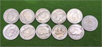 11pc SILVER US DIMES Pre-1965