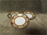 Vintage 1920's hand Decorated Nippon Saucers Gold
