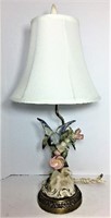 Cast Ceramic Bird Table Lamp