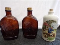 Vintage Log Cabin Syrup Bottles