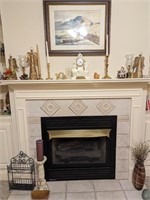 Fireplace Mantle and Decor Lot