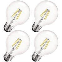 LUXRITE Vintage G25 LED Globe Light Bulbs 60W Equi