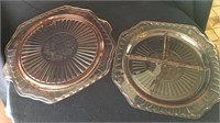 Vintage Hocking Pink Cake/Grill Plates