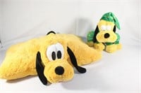 Lot of Disney Pluto Plushies - Pillow and PJs
