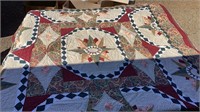 Quilt  measures approximately 89 x 89 , 4 misc