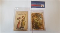 Lot of 2 1890s Card Ads Great Colors
