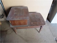*LPO* MCM Wood Side Table Missing Drawer