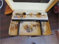 Portable Jewelry Box w/ Tie Clips and Tie Tacks