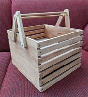 Wooden Basket with Shelf