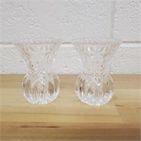 2 Vintage Lead Crystal Bud Vases