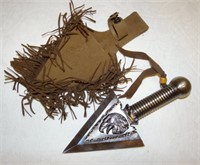 Bald Eagle Mini Dagger with Suede Case