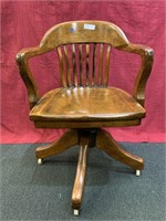 Early oak office chair