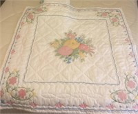Cross stitch baby quilt --36" square