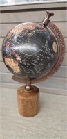 World Globe on Wood Base