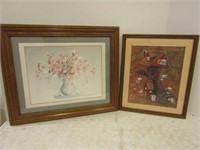 2 Framed Pictures-15"x18", 18"x22"