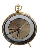 Vintage Round Brass Table Clock