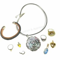Assorted Sterling Silver & Bronze Jewelry