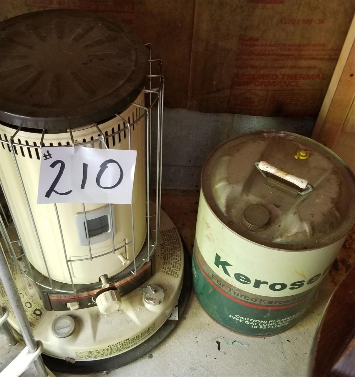 Heritage Kerosene Heater & 5 Gal Can Full