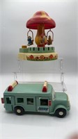 Smurf Carousel and School Bus